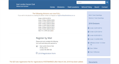 Desktop Screenshot of eastlondonsoccer.ca
